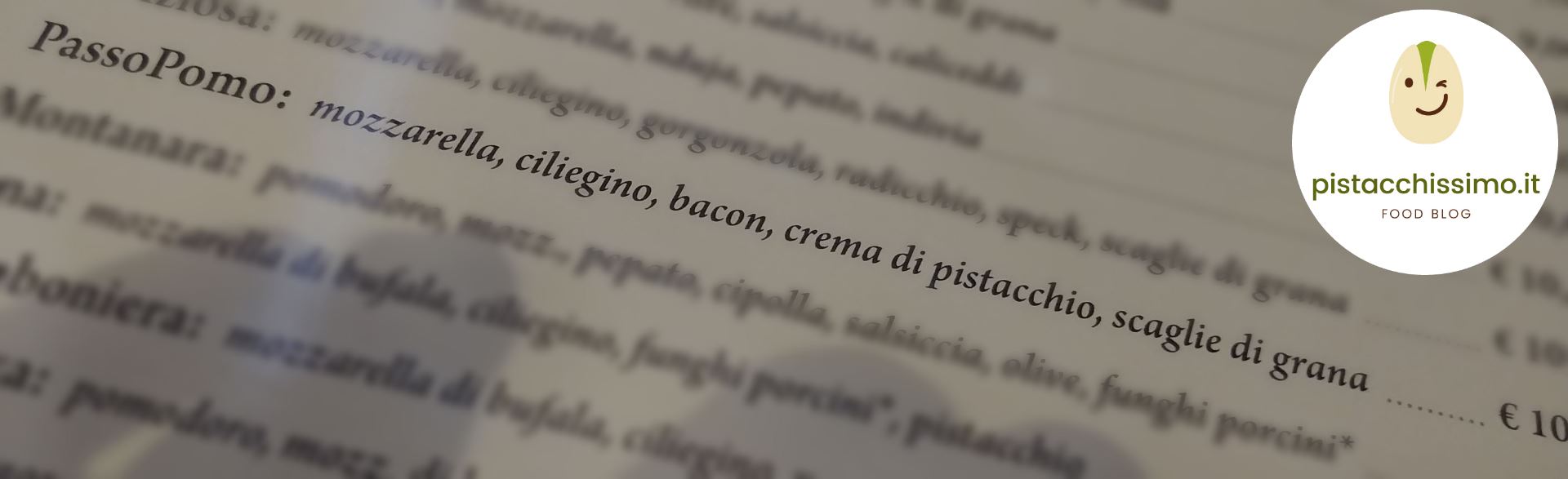 Menu Pizza Crema Pistacchio Passopomo Santa Venerina Zafferana