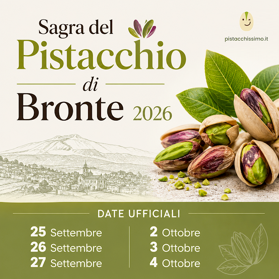 Sagra del Pistacchio di Bronte 2026: date e programma